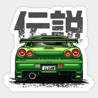 Monster Skyline GTR R34 (Envy Green) Sticker